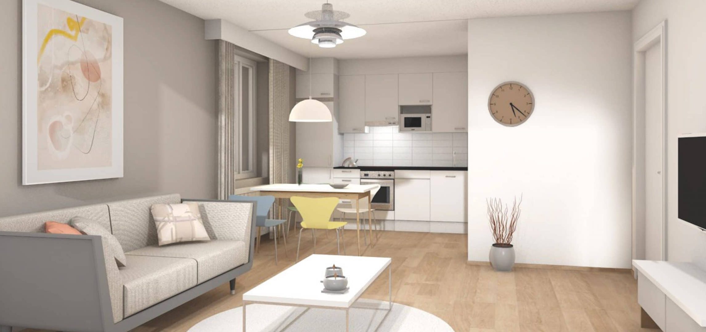 Havainnekuva M2Kodit Friisinmäenaukio