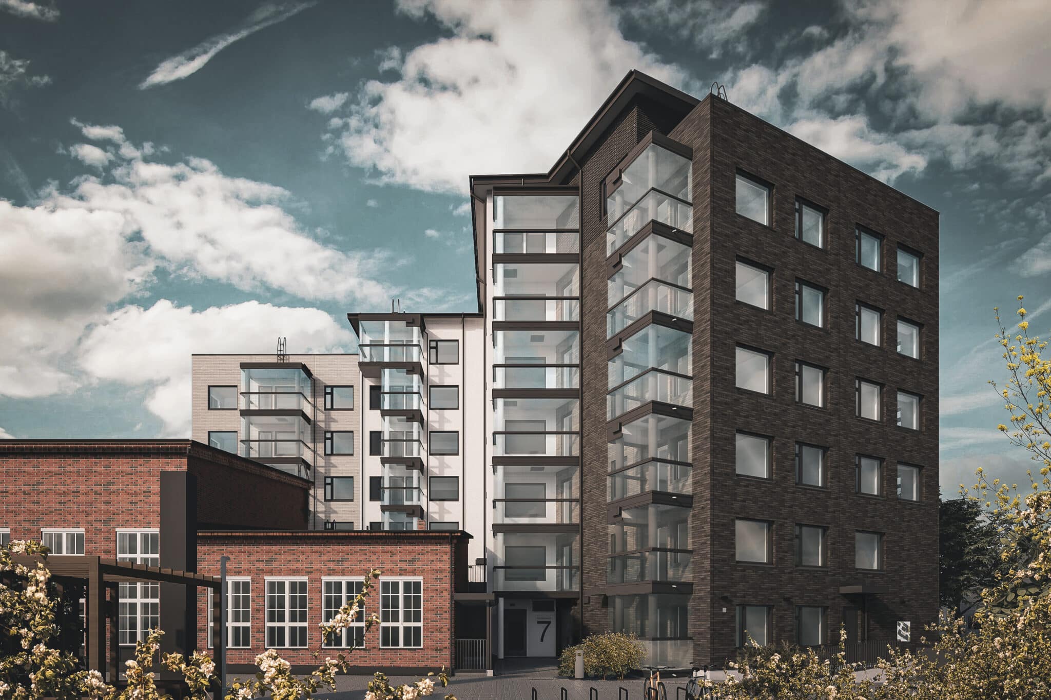 Tampereen Santalahden uudiskohteen julkisivumallinnos