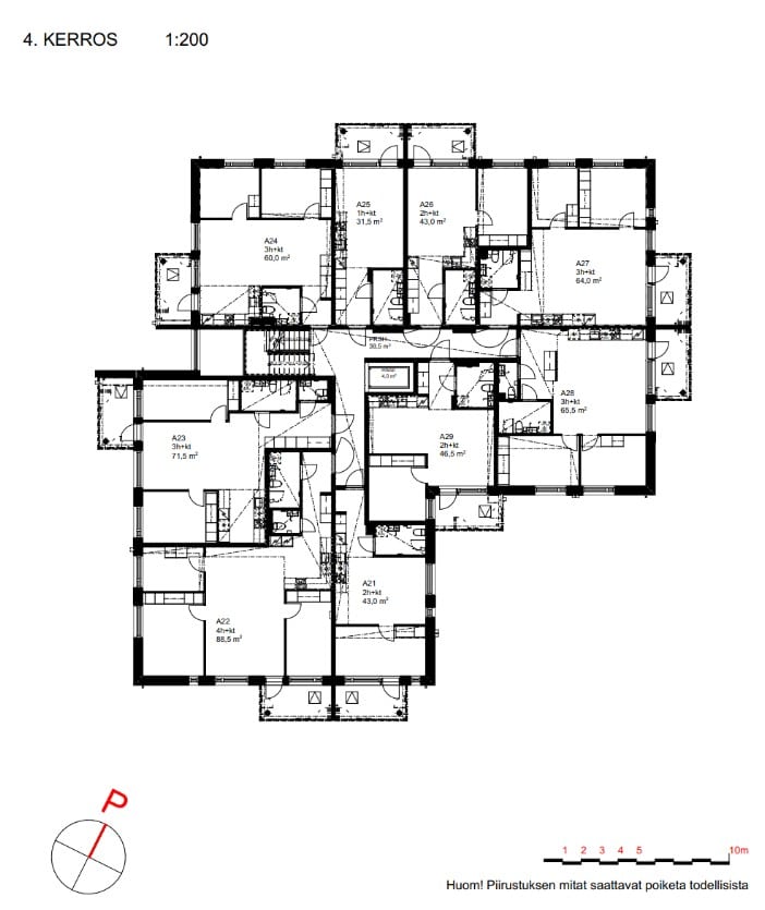 Esimerkki kerrospohjasta